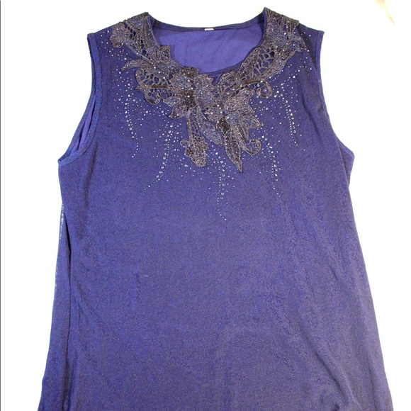 Blue Sleeveless Top - Picture 3 of 3